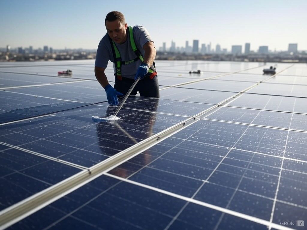 municipalities solar panel cleaning